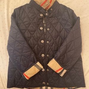 Girls Burberry quilted jacket. Barely worn